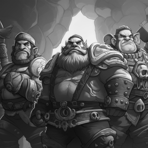 Male Dwarf custom character art for printable DnD character sheet