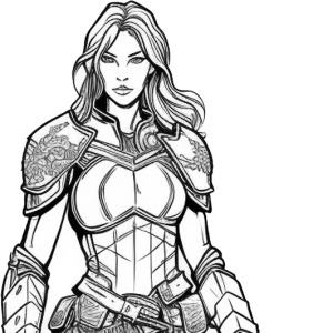 Printable D&D Custom female Human Fighter Character Sheet