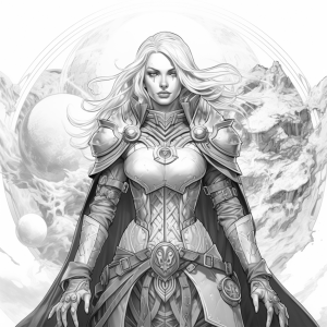 Printable D&D Custom female Human Fighter Character Sheet