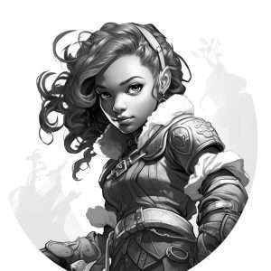 Printable D&D Custom Female Rogue Character Sheet