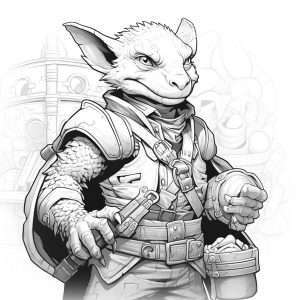 Printable D&D Custom Male Kobold Fighter Character Sheet