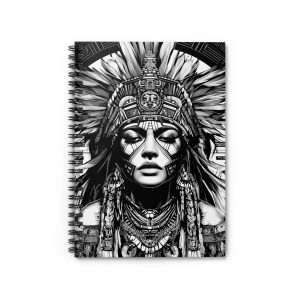 Aztec Goddess Spiral Notebook, Artistic Journal,