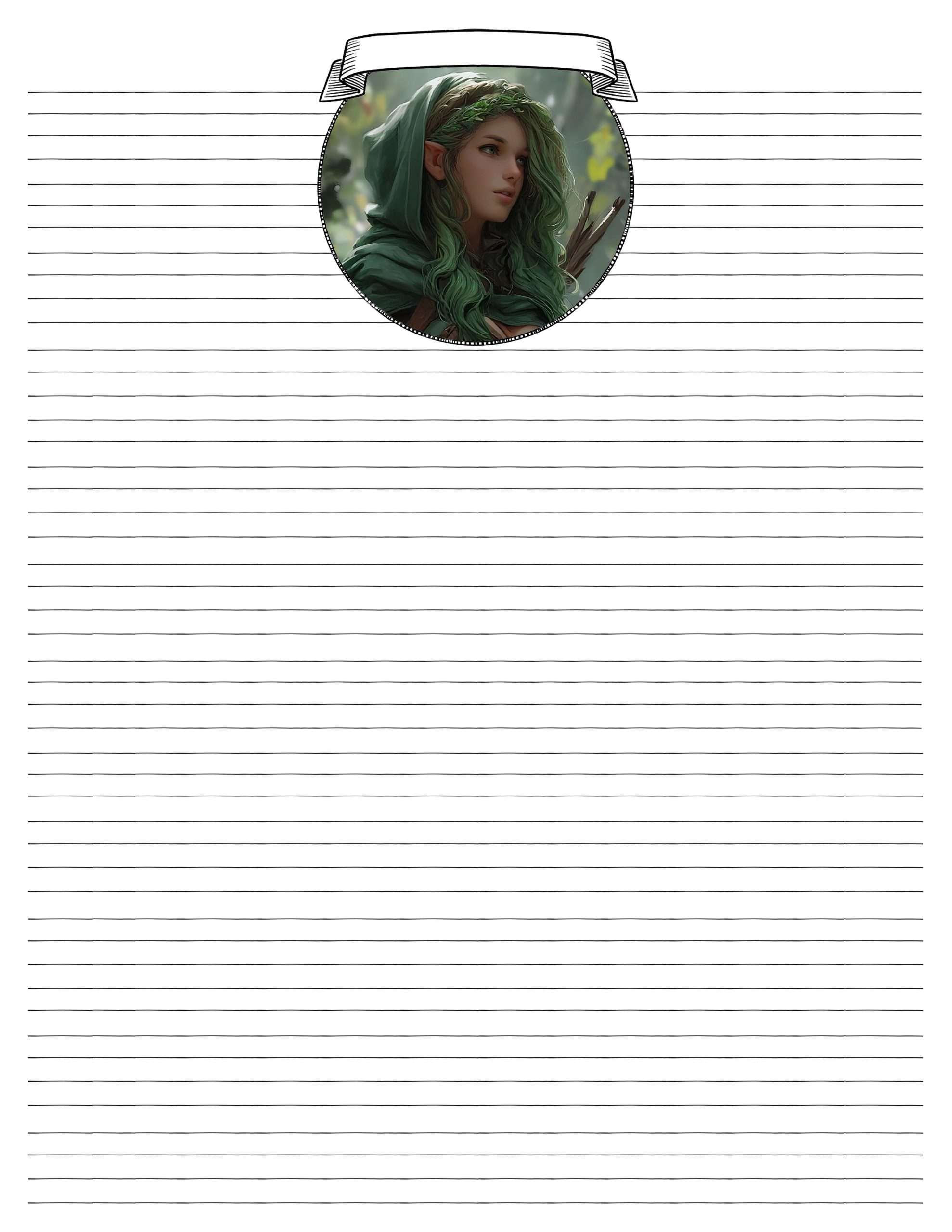 Printable D&D Custom Female Elf Character Sheet - Image 5