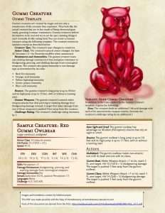 Gumi Creature DnD Stat block